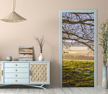 3D Grass Branches 10246 Assaf Frank Door Mural