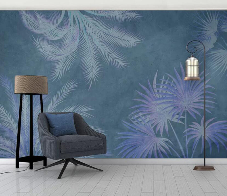 3D Purple Leaves WC2644 Wall Murals