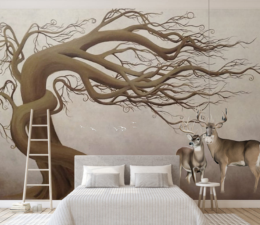 3D Curved Tree WG277 Wall Murals