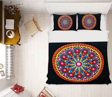 3D Circle Pattern 64029 Bed Pillowcases Quilt