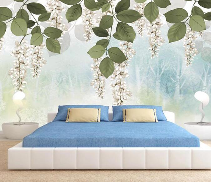 3D Green Leaves 191 Wall Murals Wallpaper AJ Wallpaper 2 