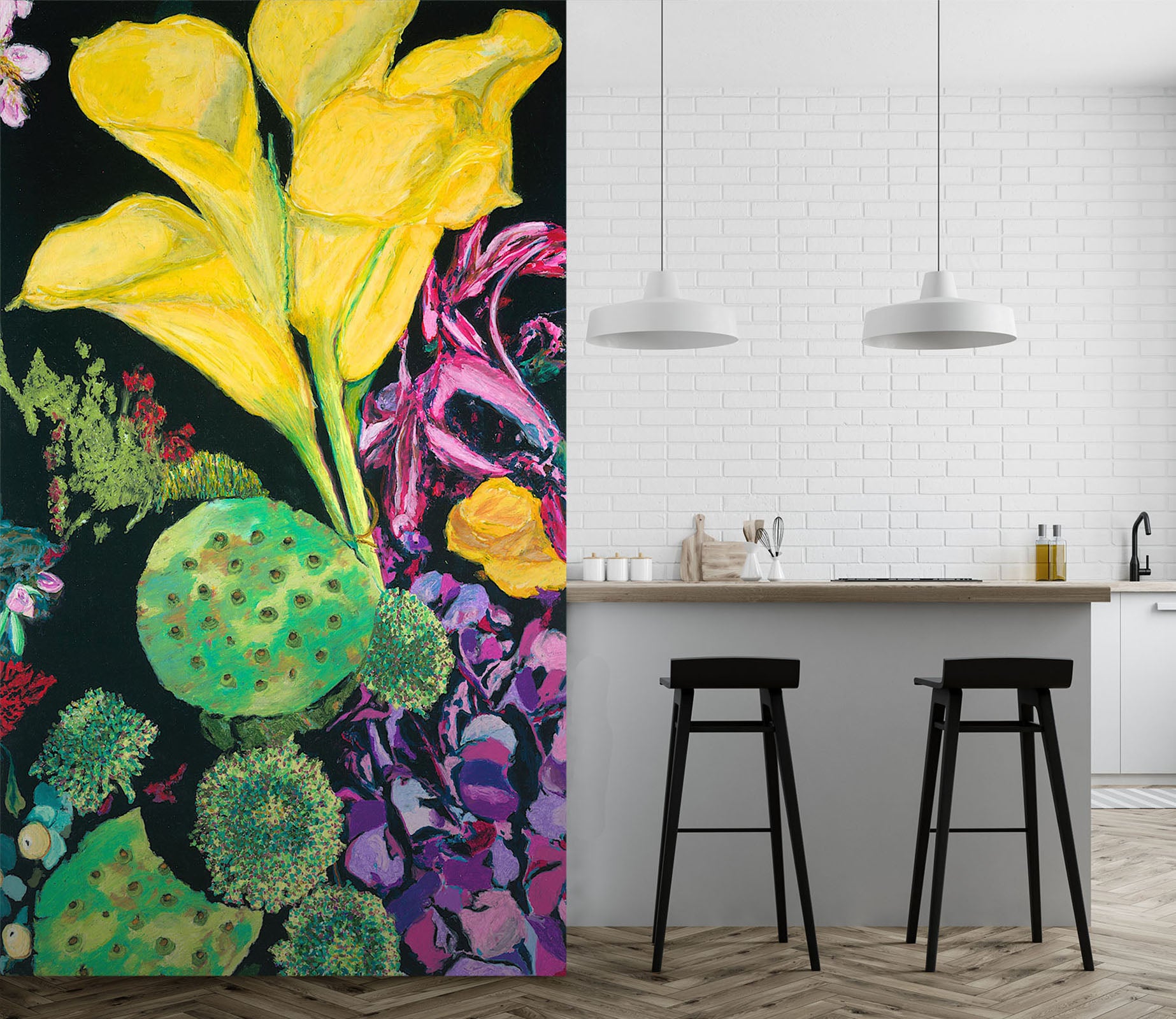 3D Yellow Cala 1403 Allan P. Friedlander Wall Mural Wall Murals