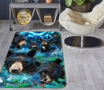 3D Back Bear 8540 Sheena Pike Rug Non Slip Rug Mat