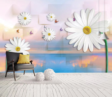 3D Chrysanthemum Butterfly WC1791 Wall Murals