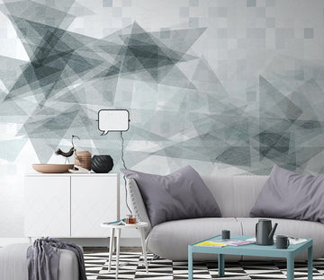 3D Grey Geometry WG133 Wall Murals