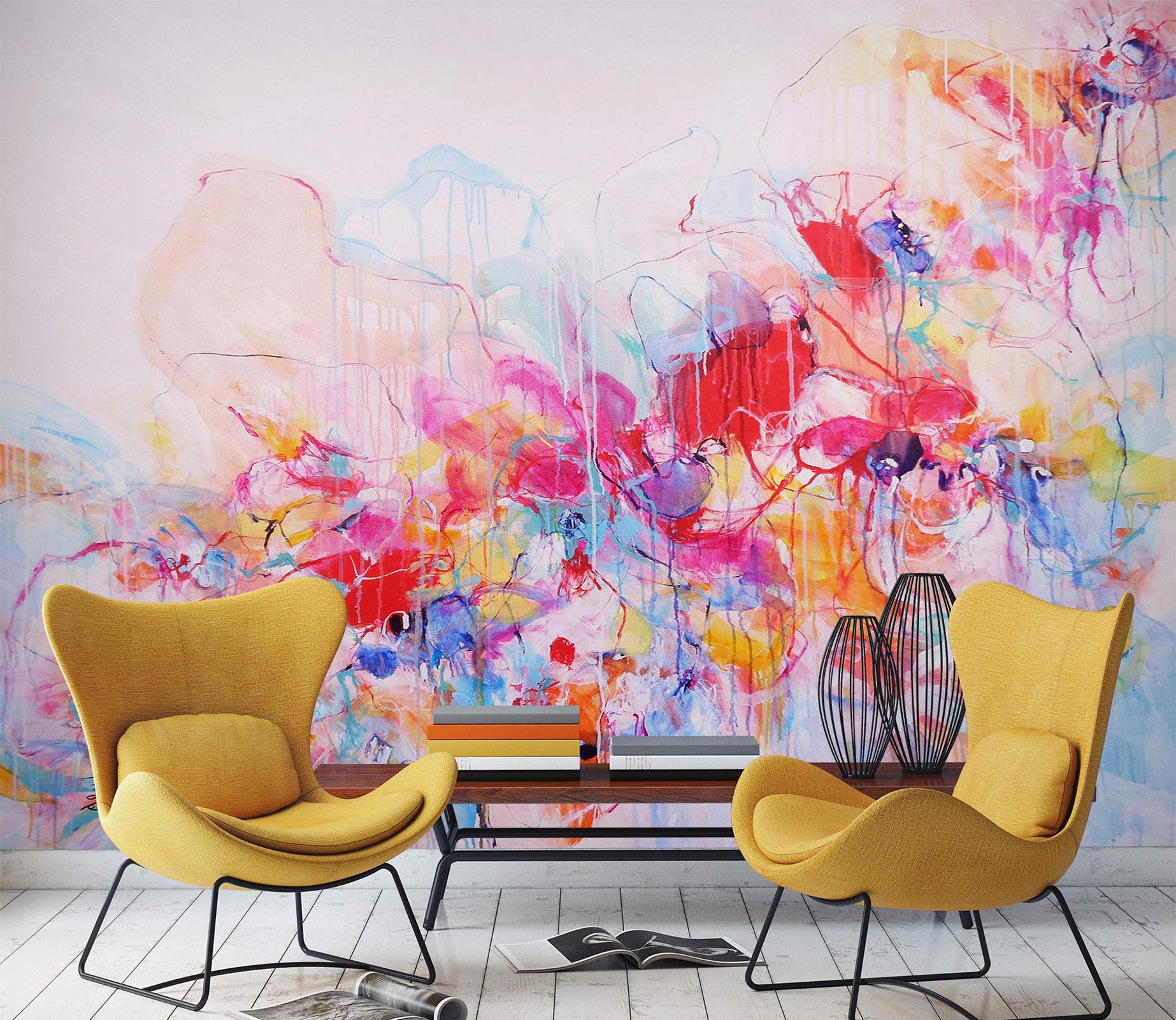 3D Colorful Paint 12108 Misako Chida Wall Mural Wall Murals