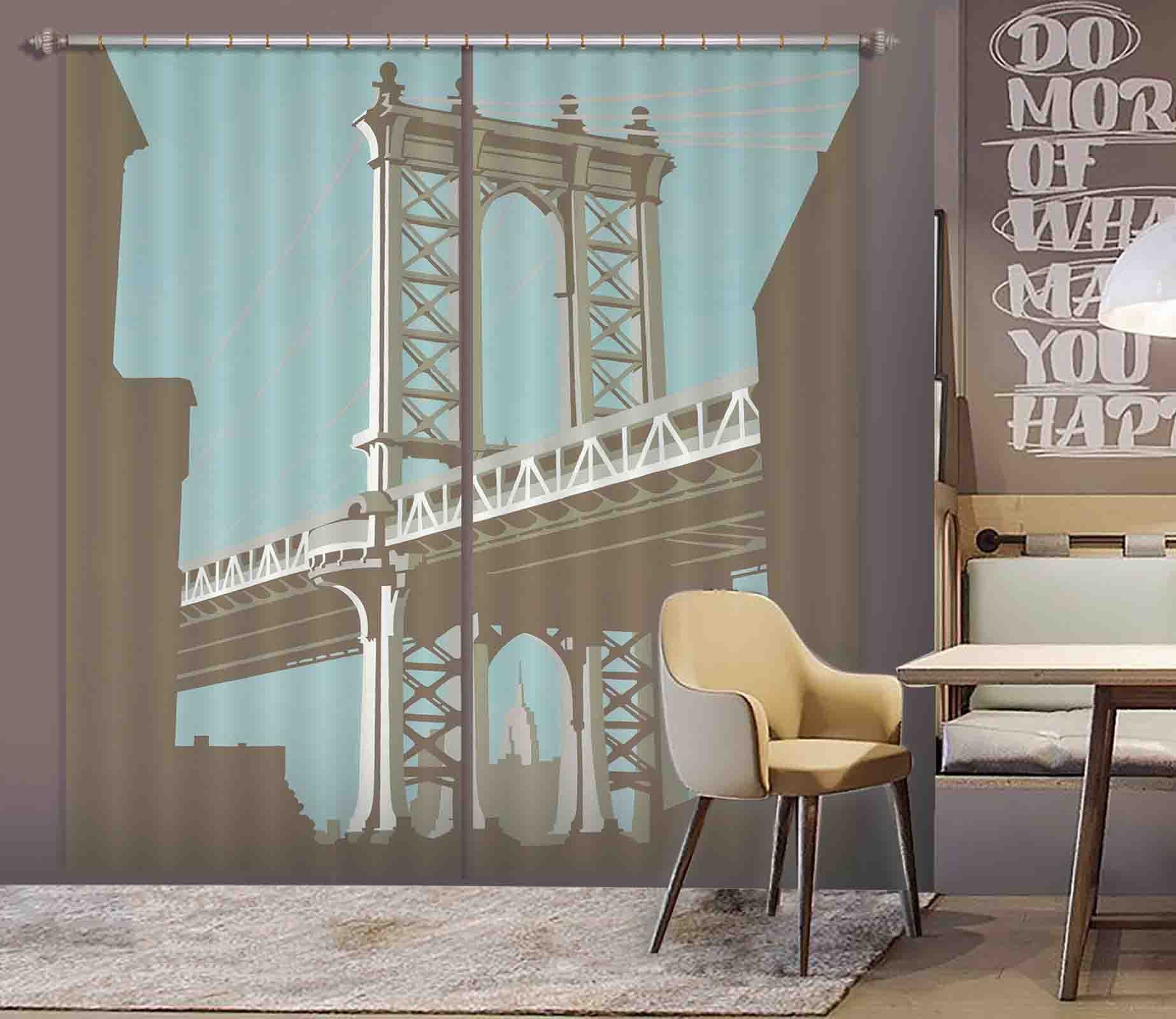 3D New York 124 Steve Read Curtain Curtains Drapes