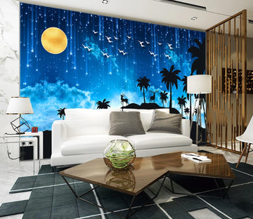 3D Coconut Tree Fawn WC2433 Wall Murals