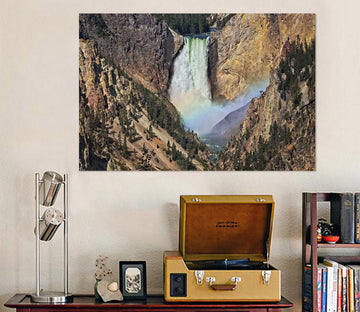 3D Rainbow Waterfall 023 Kathy Barefield Wall Sticker