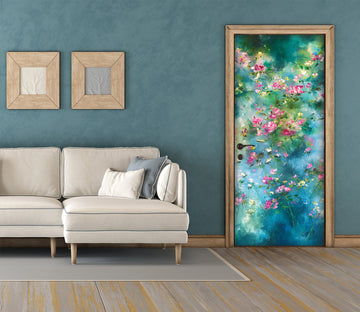 3D Pink Lotus 3138 Skromova Marina Door Mural