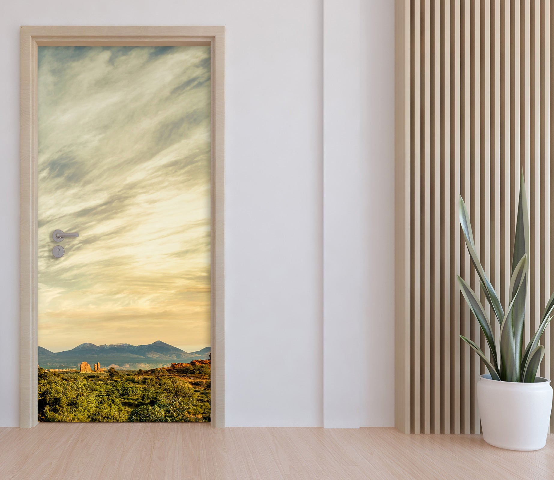 3D Sky Mountains 107166 Beth Sheridan Door Mural