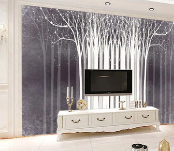 3D White Woods WC168 Wall Murals