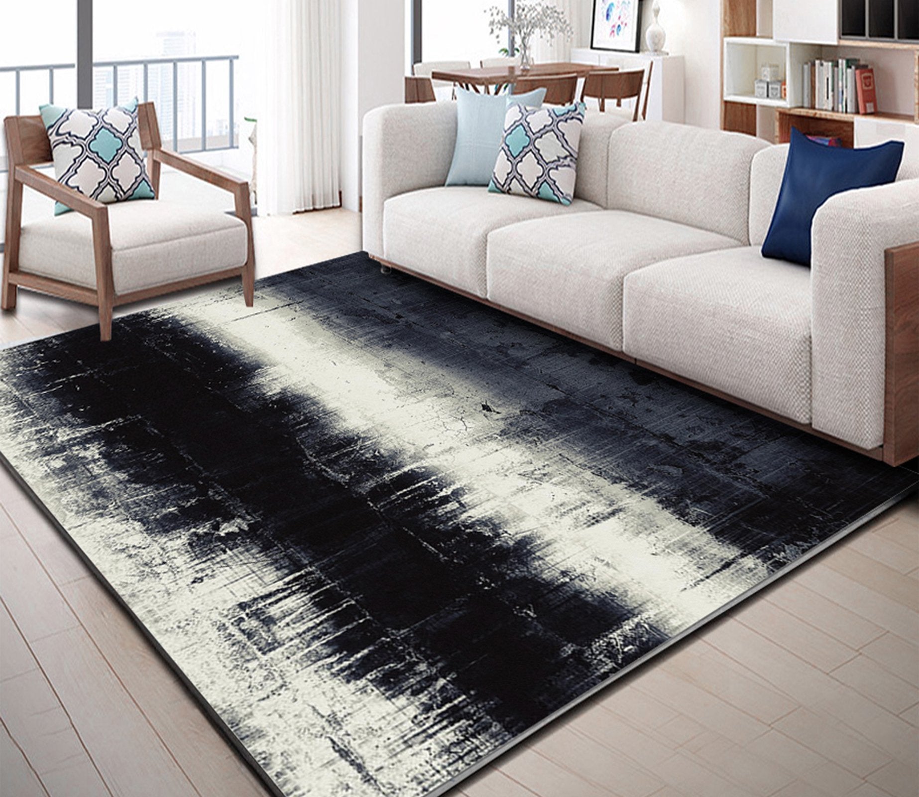 3D Black Inkjet WG179 Non Slip Rug Mat Mat AJ Creativity Home 