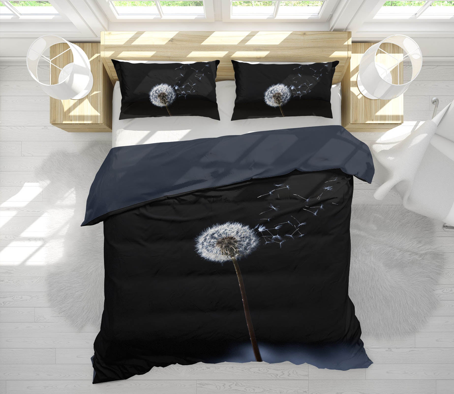 3D White Dandelion 038 Marco Carmassi Bedding Bed Pillowcases Quilt