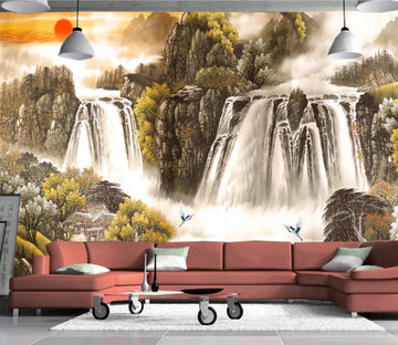 3D Waterfall Painting WC139 Wall Murals