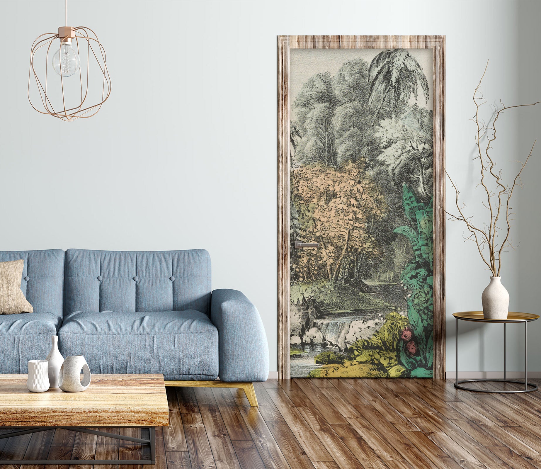 3D Mountain Tree 11878 Andrea Haase Door Mural