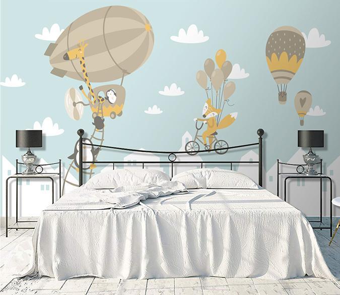 3D Hot Air Balloon 813 Wall Murals Wallpaper AJ Wallpaper 2 