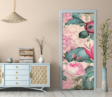 3D Pink Rose Flowers 118121 Andrea Haase Door Mural