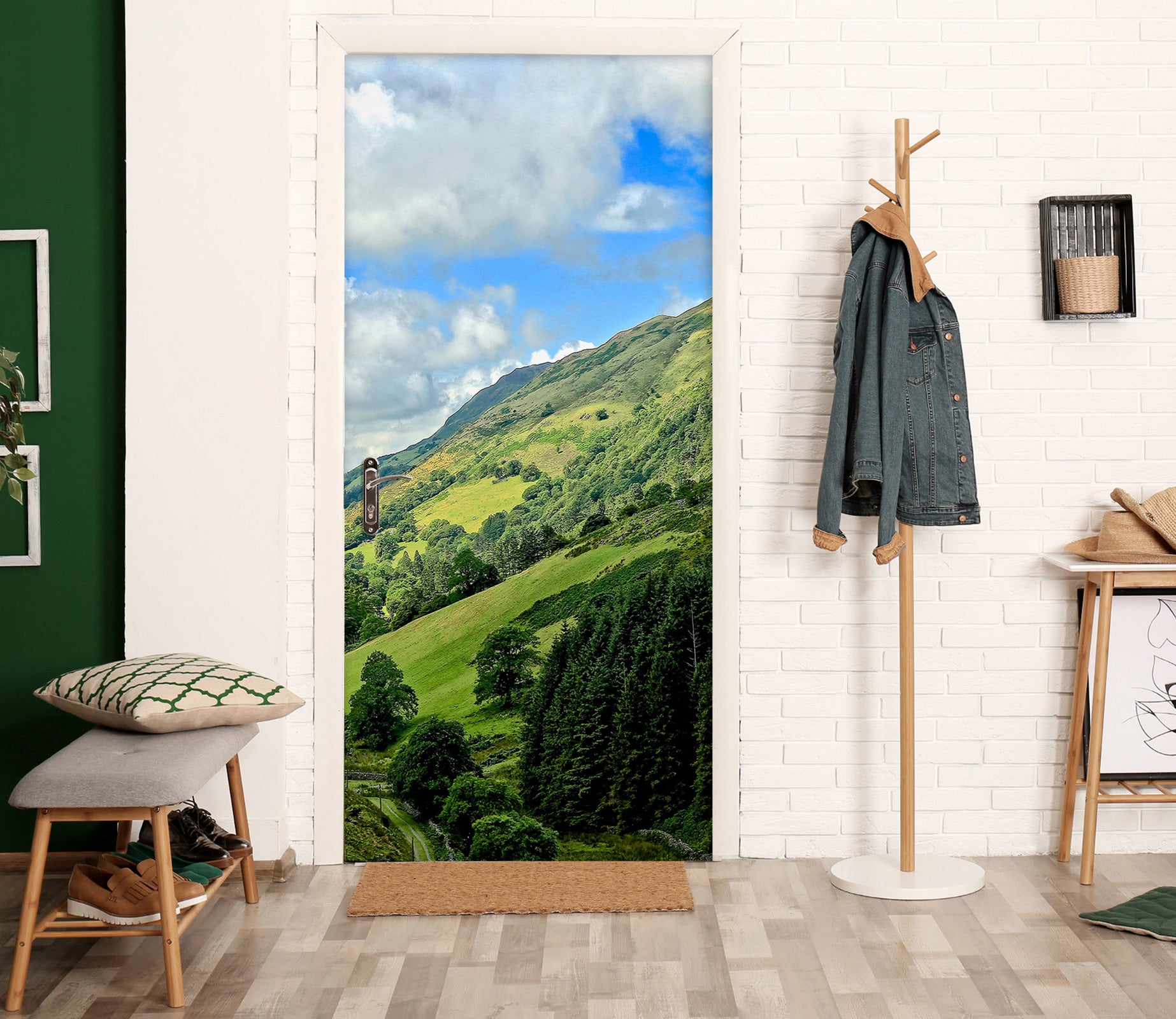 3D Trees Lawn Hillside 11103 Kathy Barefield Door Mural