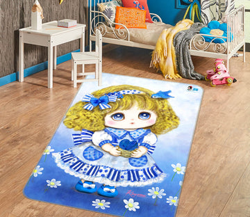 3D Cute Little Girl 5677 Kayomi Harai Rug Non Slip Rug Mat