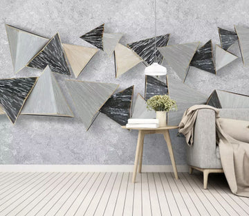 3D Grey Triangle 2122 Wall Murals