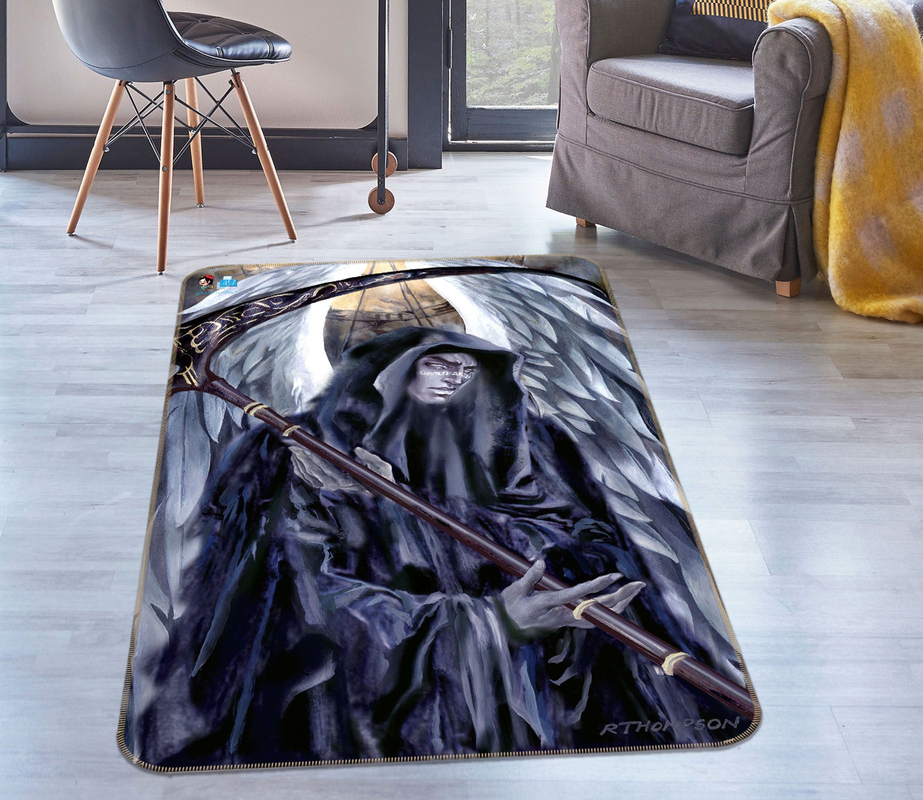 3D Sickle Man 8223 Ruth Thompson Rug Non Slip Rug Mat