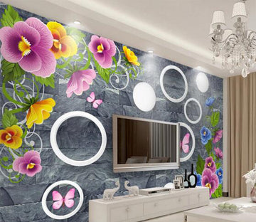 3D Red Butterfly WC224 Wall Murals