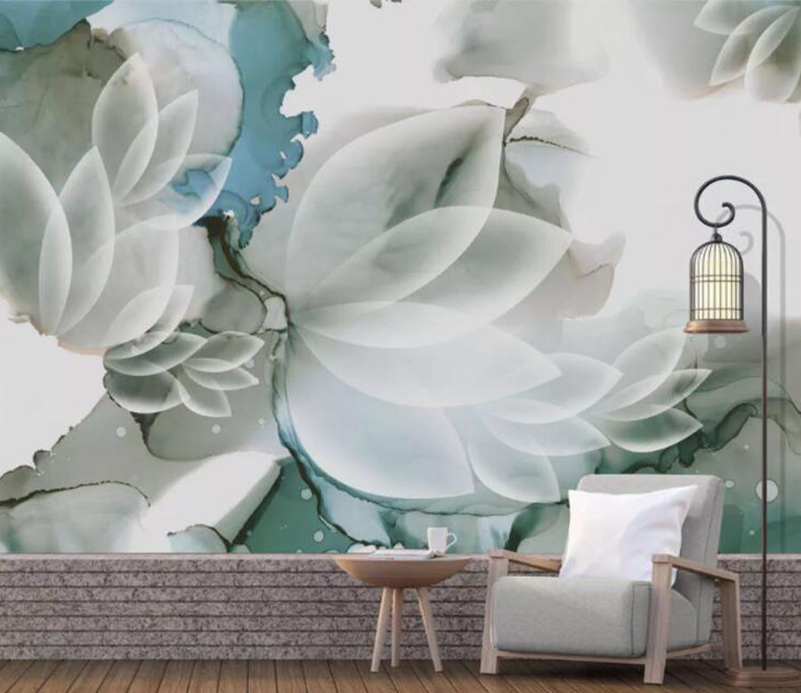 3D Transparent Flower WC2625 Wall Murals