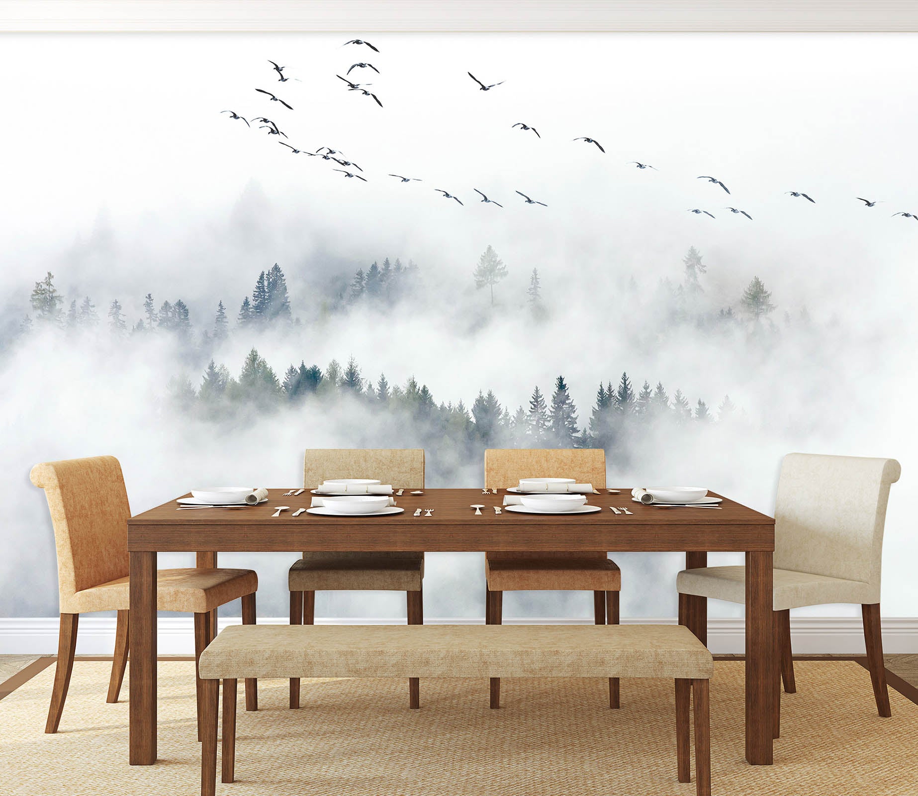 3D Forest Bird 1417 Wall Murals