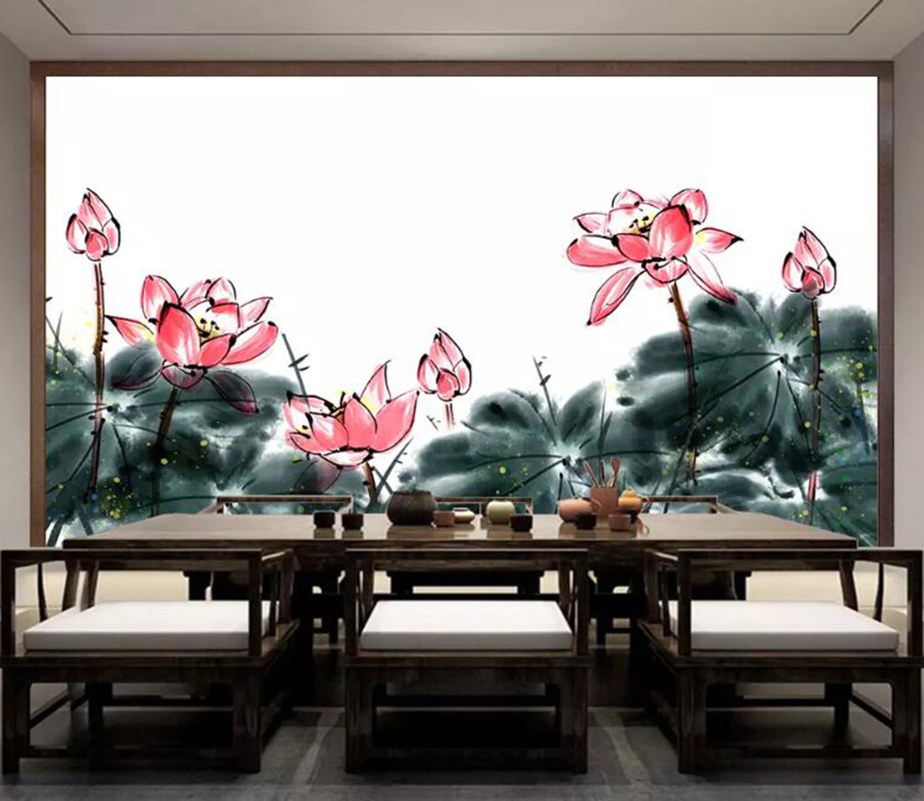 3D Lotus WG69 Wall Murals Wallpaper AJ Wallpaper 2 