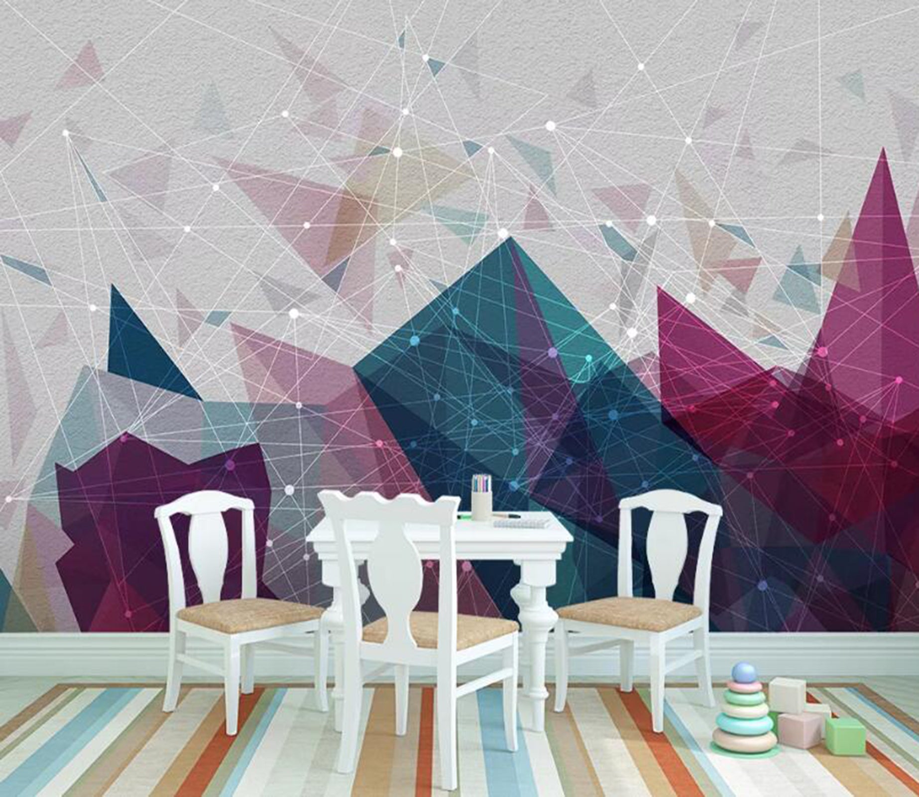 3D Color Geometry WC26 Wall Murals Wallpaper AJ Wallpaper 2 