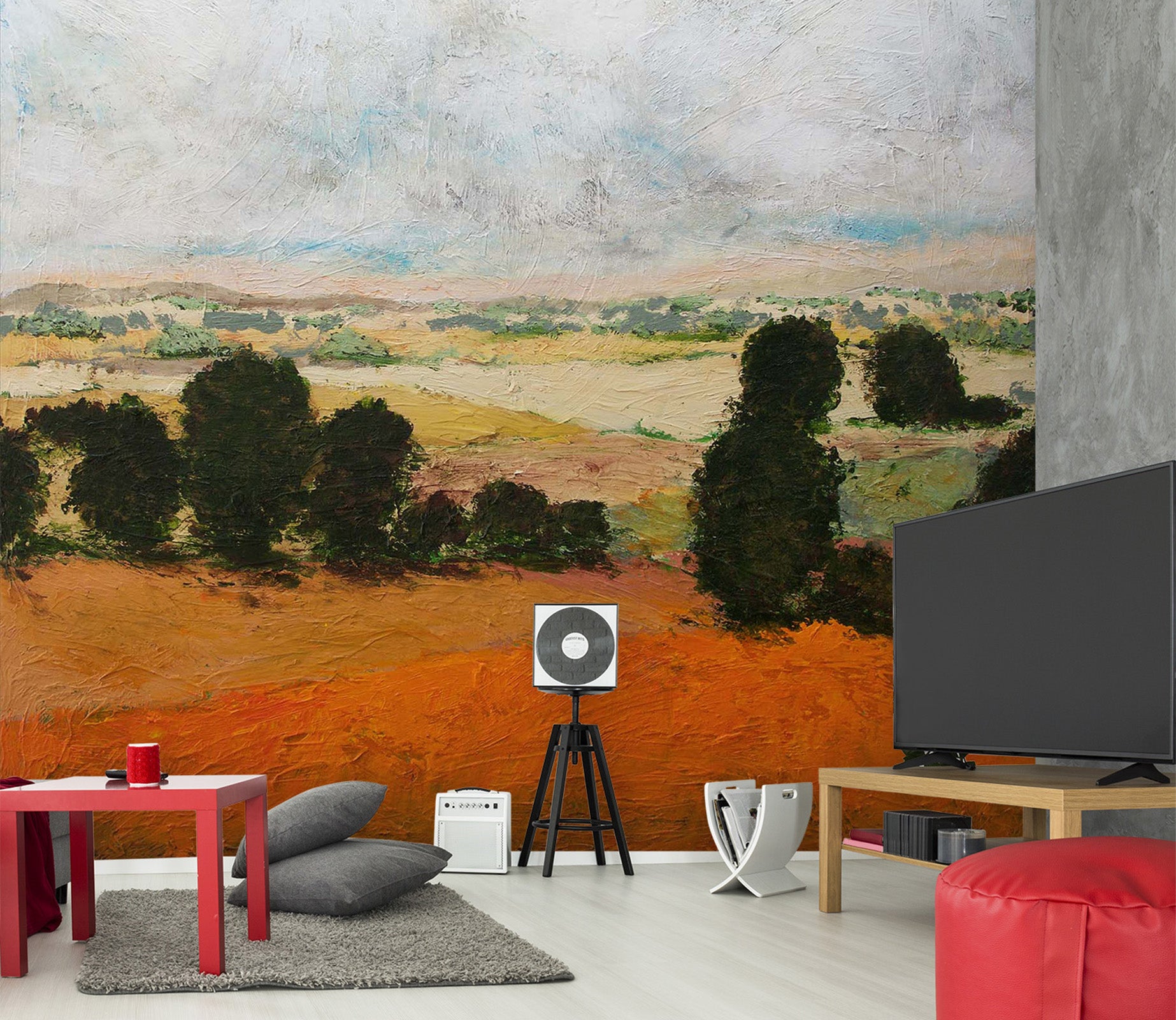 3D Autumn Field 205 Allan P. Friedlander Wall Mural Wall Murals