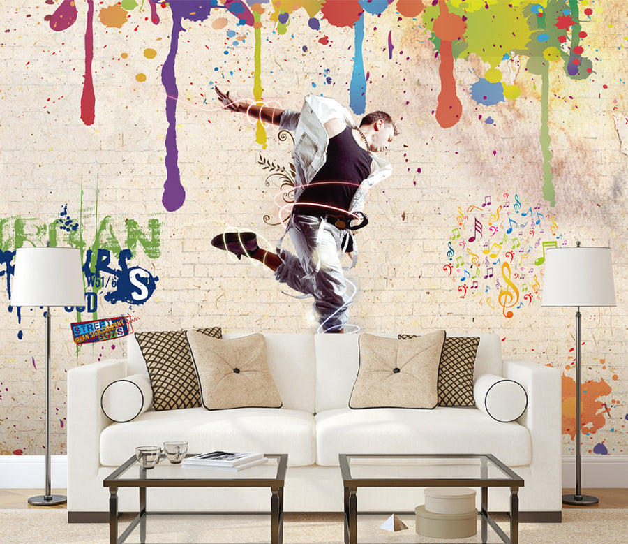 3D Color Wall Man WG024 Wall Murals