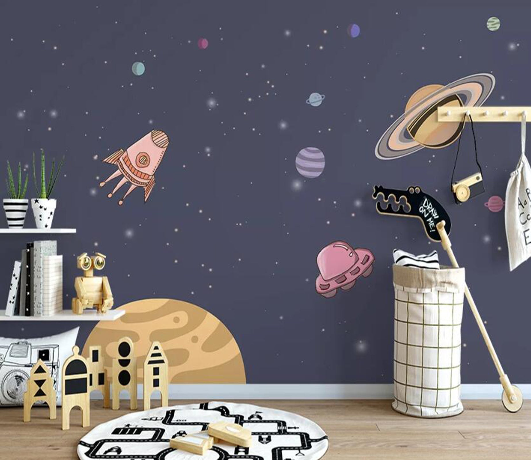 3D Planetary Ship WC12 Wall Murals Wallpaper AJ Wallpaper 2 