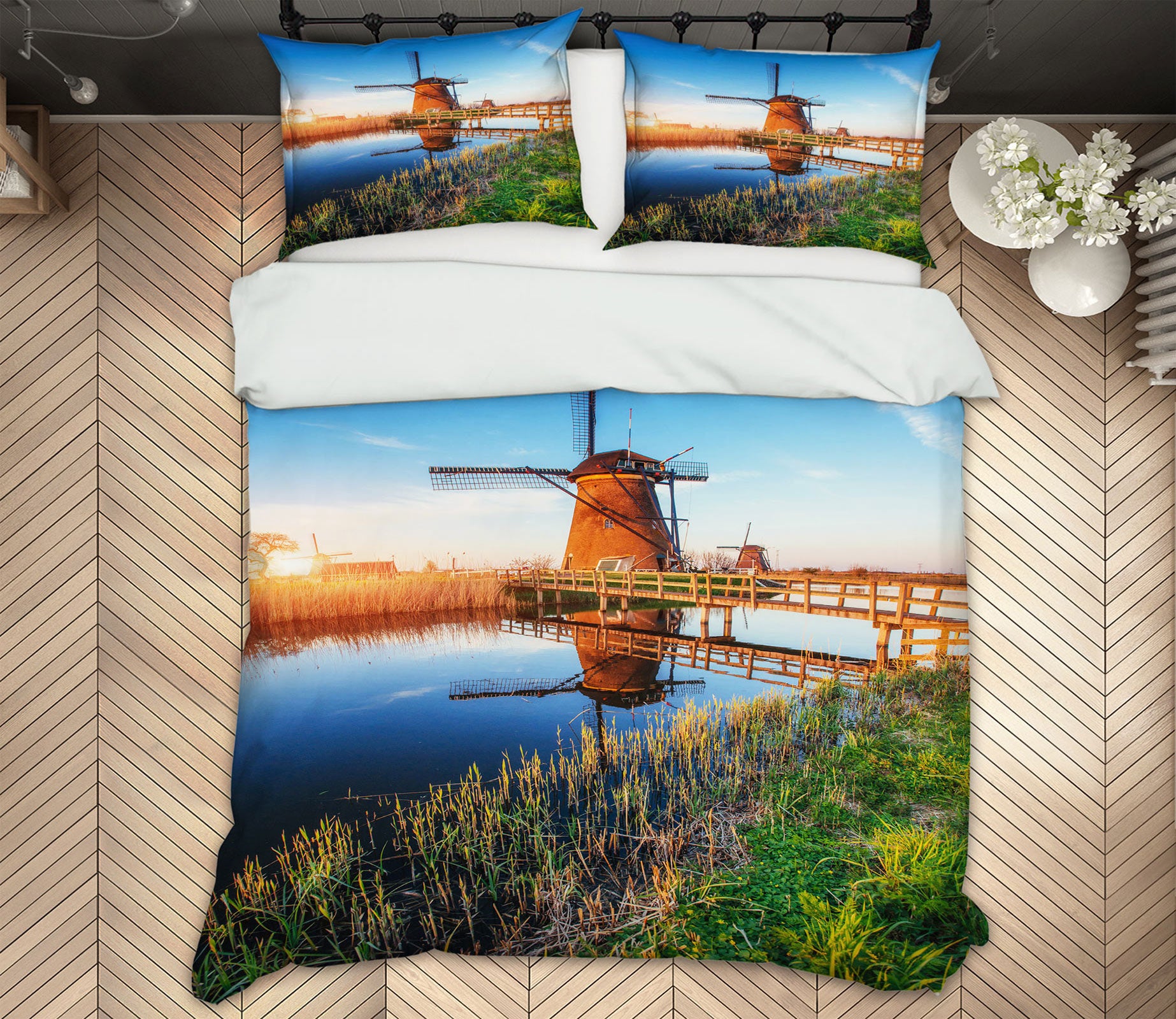 3D Windmill 67150 Bed Pillowcases Quilt