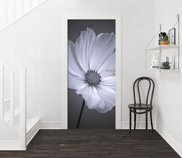 3D Grey Flowers 10659 Assaf Frank Door Mural