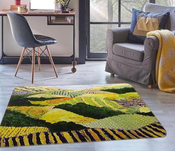 3D Delta Fields 1022 Allan P. Friedlander Rug Non Slip Rug Mat