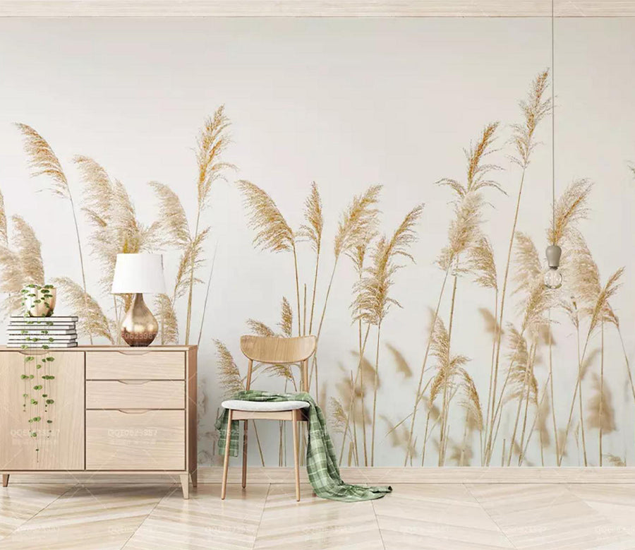 3D Golden Wheat WC375 Wall Murals