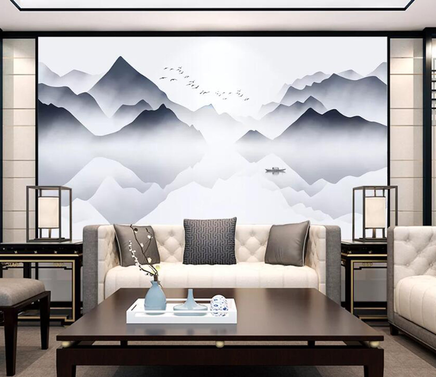 3D Misty Valley WC73 Wall Murals Wallpaper AJ Wallpaper 2 