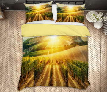 3D Tree Sunlight 67129 Bed Pillowcases Quilt