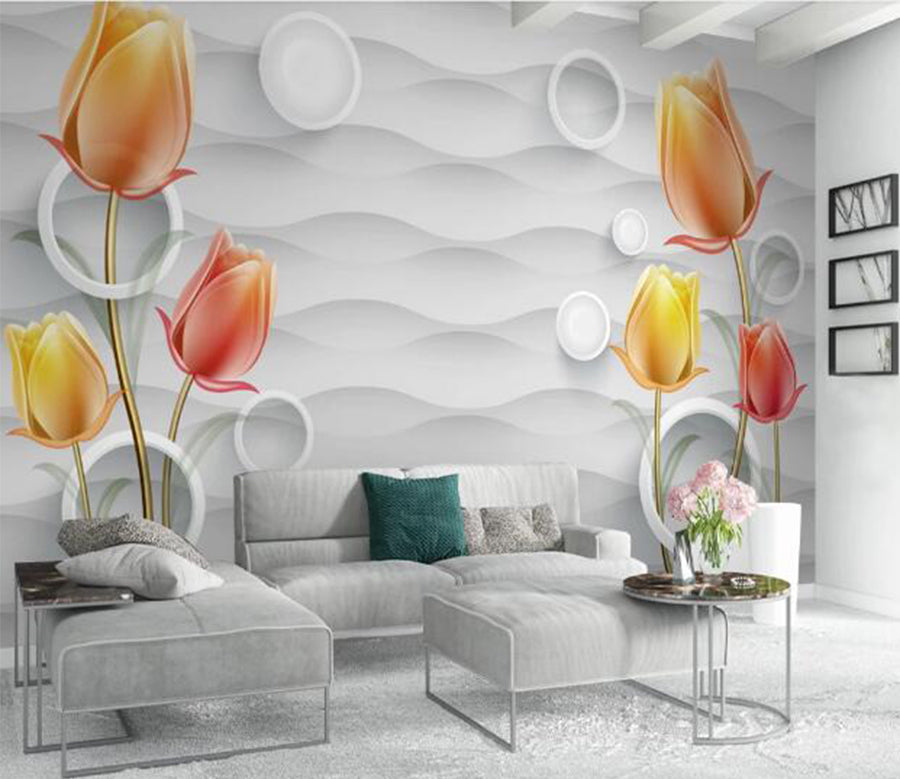 3D Gradient Rose WC1287 Wall Murals