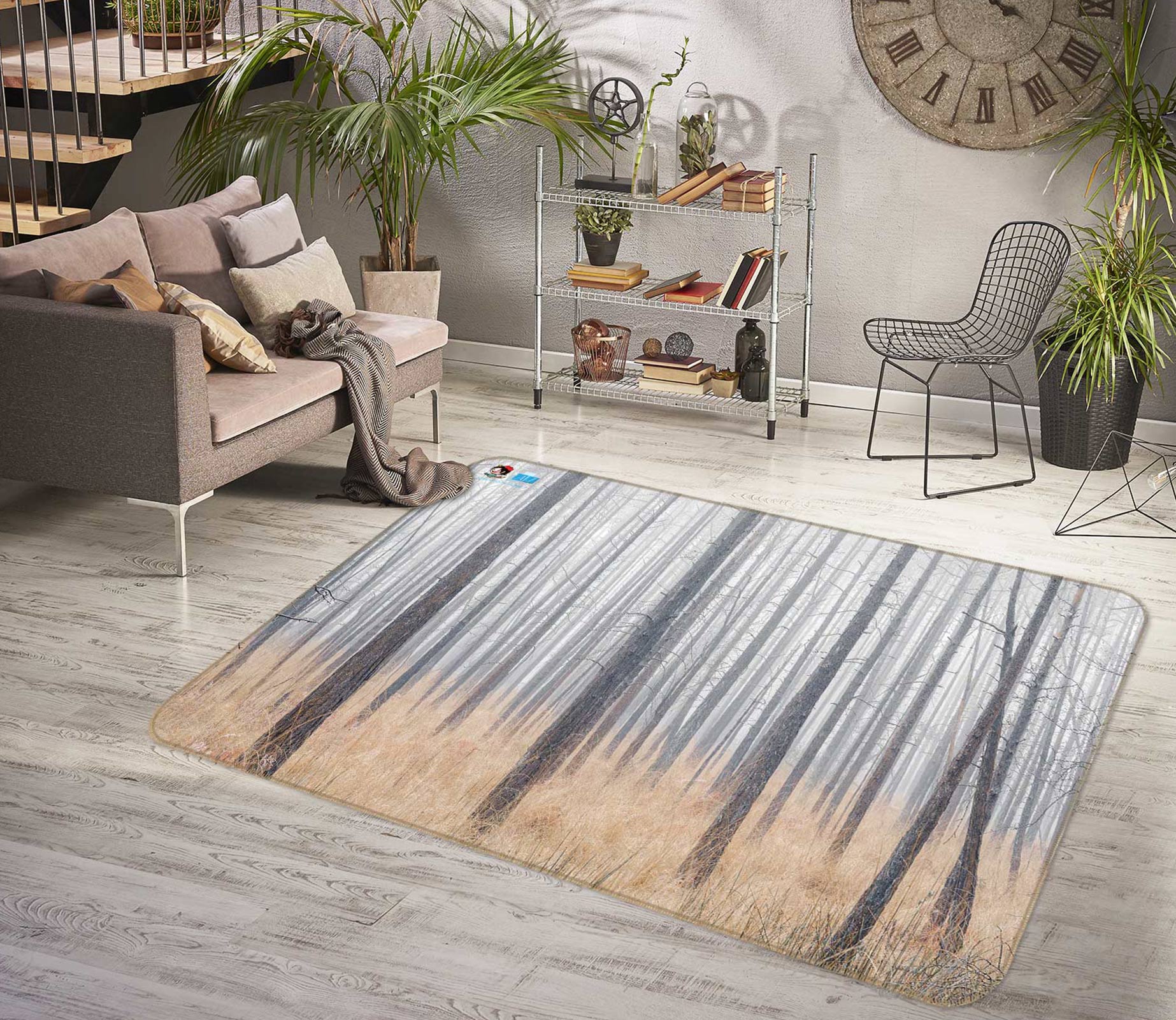 3D Trunk Grass 6887 Assaf Frank Rug Non Slip Rug Mat