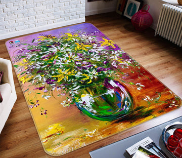 3D Colorful Bouquet 1153 Skromova Marina Rug Non Slip Rug Mat