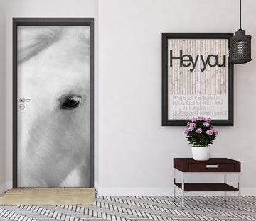 3D Horse White Eyes 114116 Marco Carmassi Door Mural