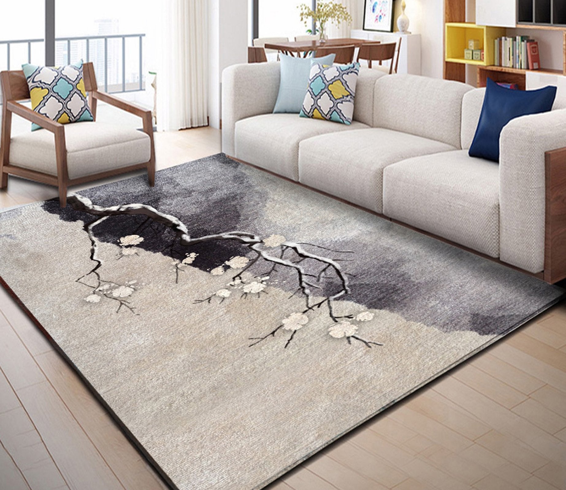 3D Plum Tree WG235 Non Slip Rug Mat Mat AJ Creativity Home 