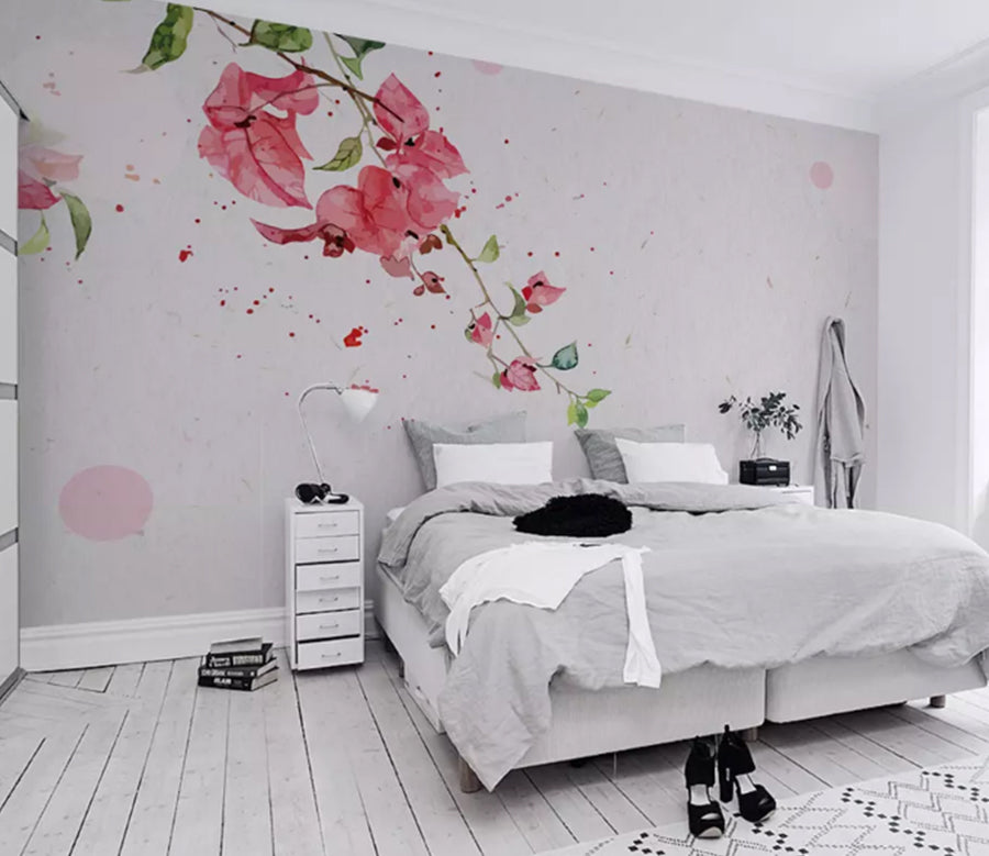 3D Red Flowers 2066 Wall Murals