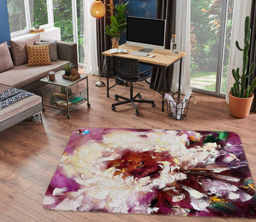 3D Painted Flowers 1106 Skromova Marina Rug Non Slip Rug Mat