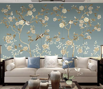 3D Peony Bird WC2774 Wall Murals