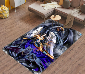 3D Dragon Woman 8247 Ruth Thompson Rug Non Slip Rug Mat