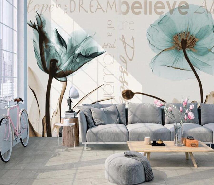 3D Green Misty 583 Wall Murals